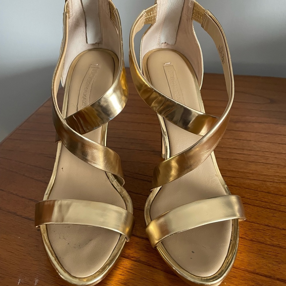 Gold summer heels